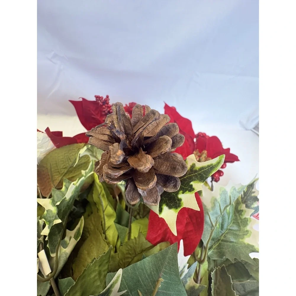 Decroative Plastic Flowers Holiday Christmas Decoration Vase Not Included SR-506